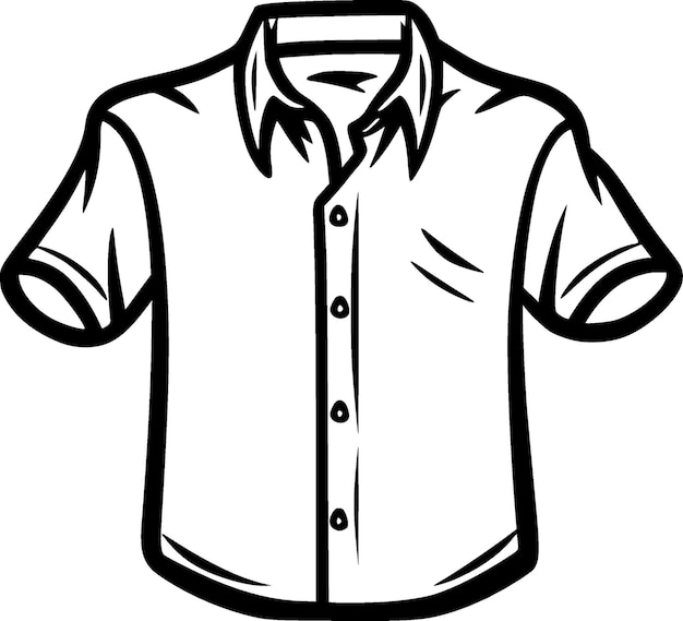 Vector camisa minimalista y simple silueta ilustración vectorial