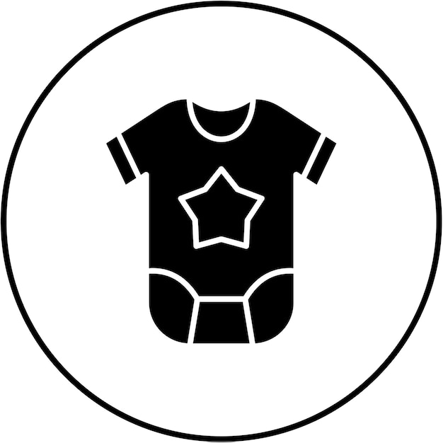 una camisa negra y blanca con una estrella en ella