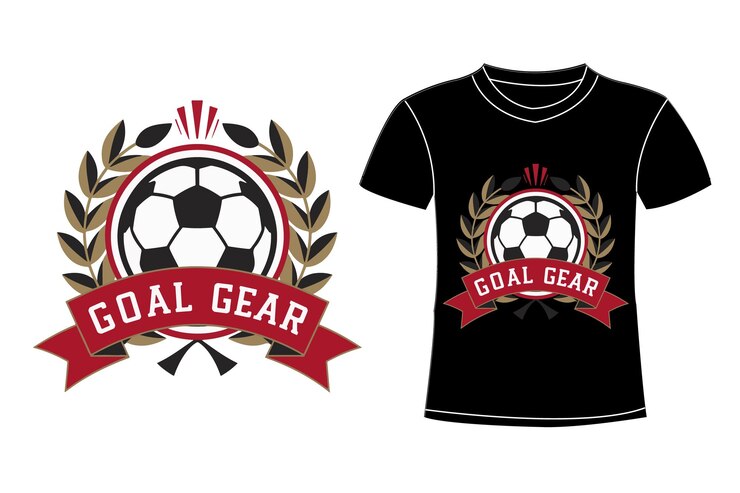 una camisa negra con las palabras fútbol en ella
