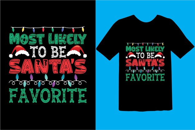una camisa negra con las palabras "más probable que sea Navidad" en ella