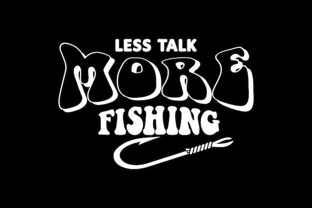 una camisa negra que dice menos pesca en ella