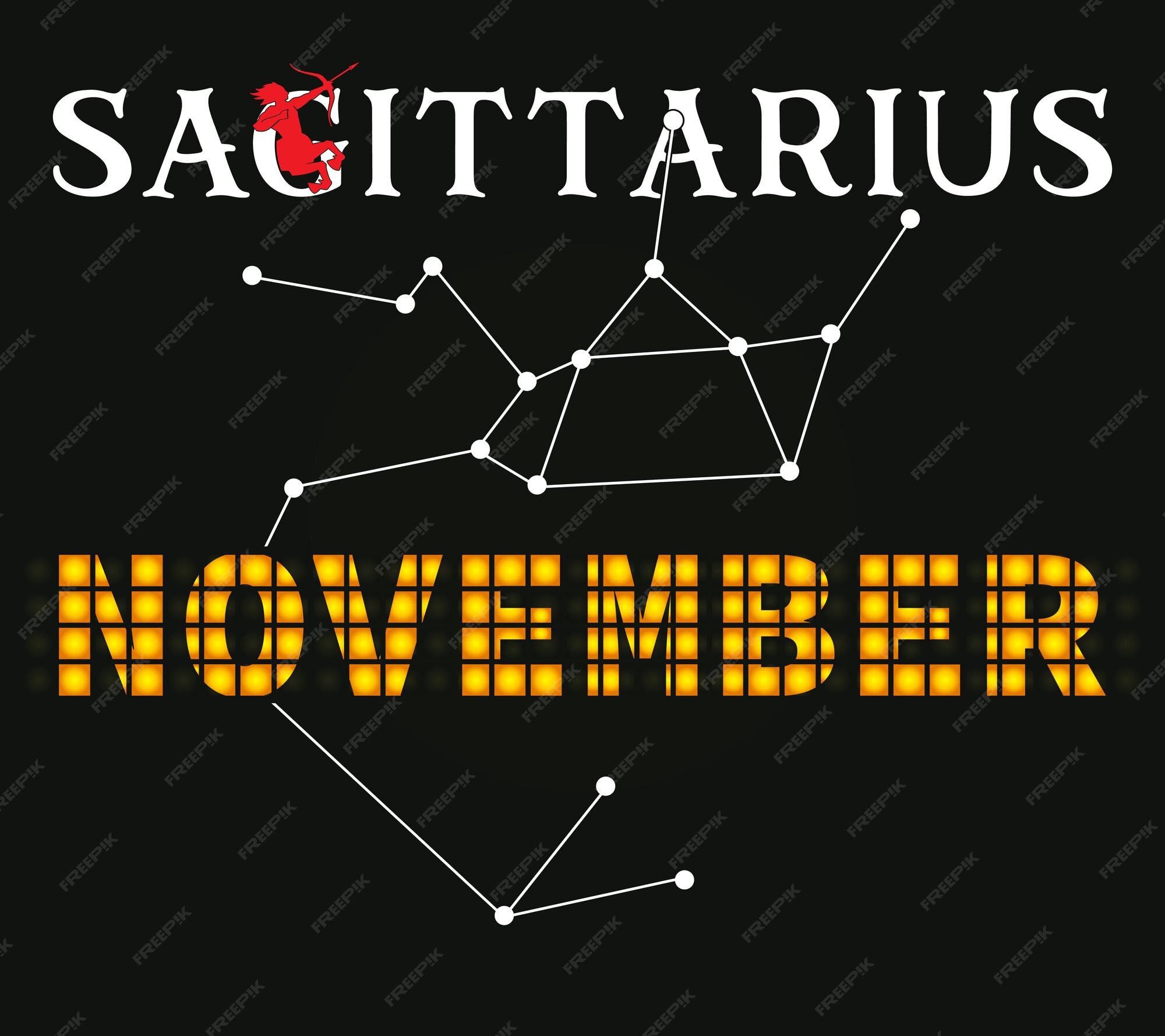 Camisa de noviembre de sagitario zodiaco sagitario Vector Premium