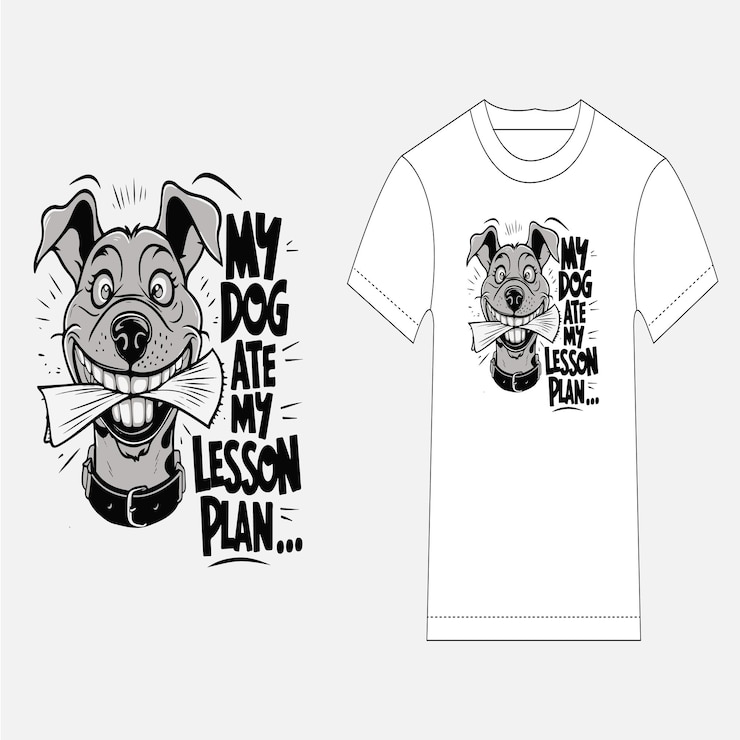 Vector una camisa que dice mi perro mi nombre es mi perro