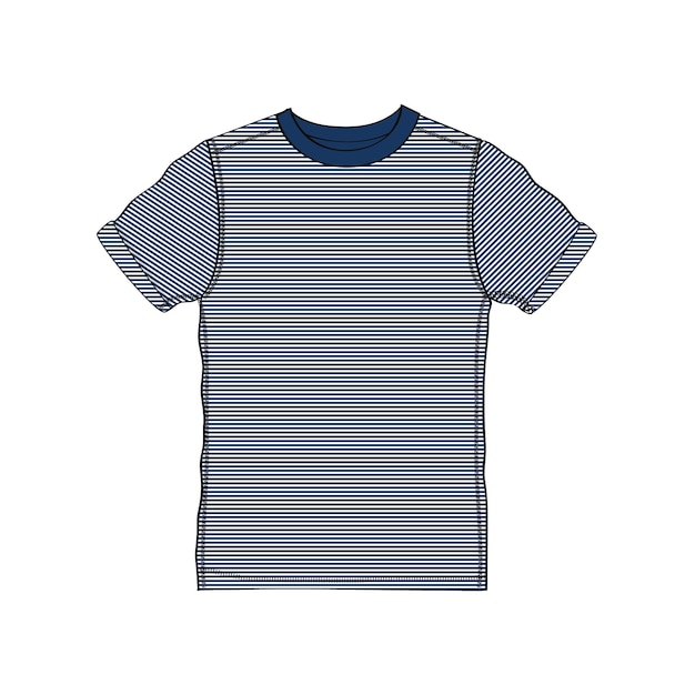 una camisa de rayas azules y blancas con una camisa a rayas en ella