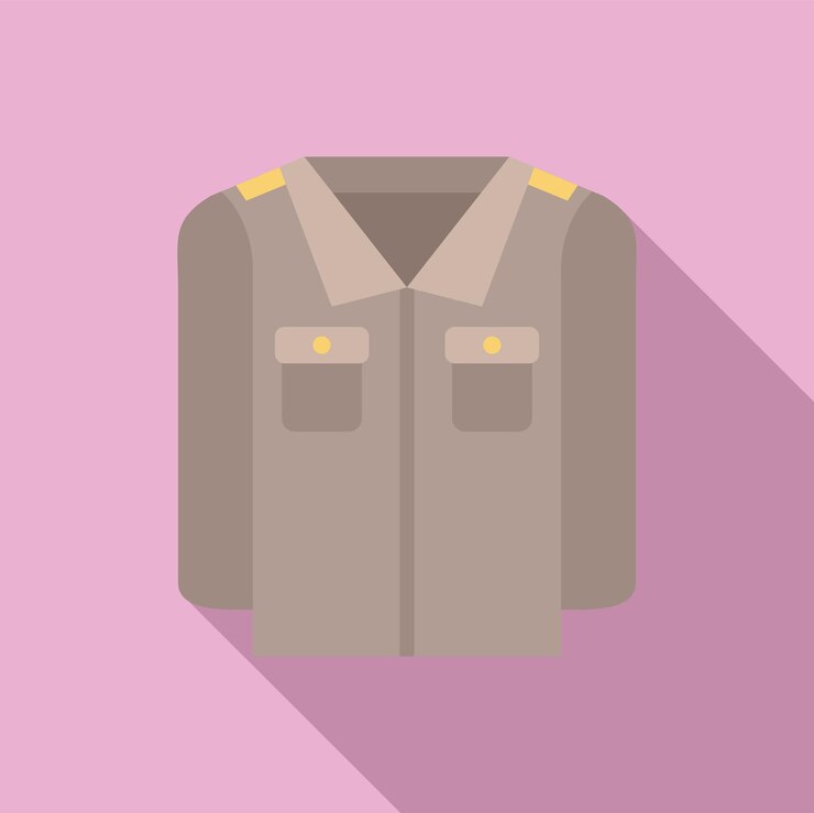 Vector camisa de uniforme militar que representa la protección del soldado del ejército