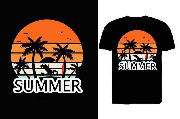 Camisas de verano gráficas de playa Surf Paradise Aventura al aire libre Ilustración vectorial de diseño inspiradora