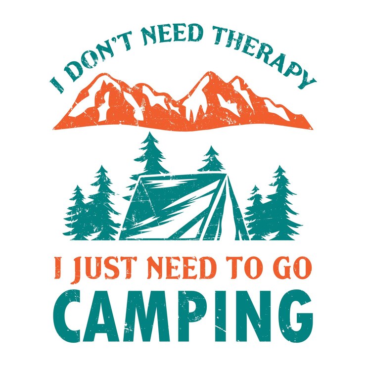 Camiseta de acampada Diseño de montaña Diseño de caminata Diseño de campamento