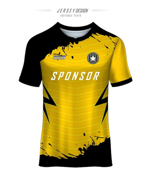 y camiseta amarilla y negra deign camisetas