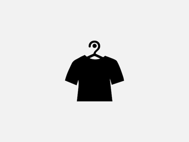 Camiseta con un arte vectorial de perchas Negocio de ropa Diseño del logotipo de la tienda de camisetas