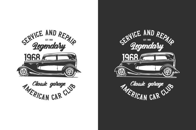 Camiseta de automóviles clásicos de época Diseño gráfico vectorial Músculo camiseta clásica de automóviles antiguos