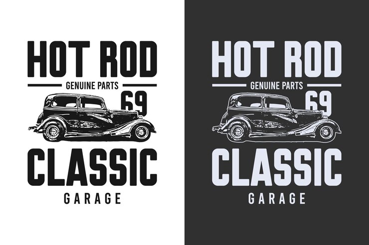 Camiseta de automóviles clásicos de época Diseño gráfico vectorial Músculo camiseta clásica de automóviles antiguos