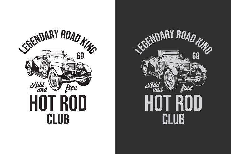 Camiseta de automóviles clásicos de época Diseño gráfico vectorial Músculo camiseta clásica de automóviles antiguos