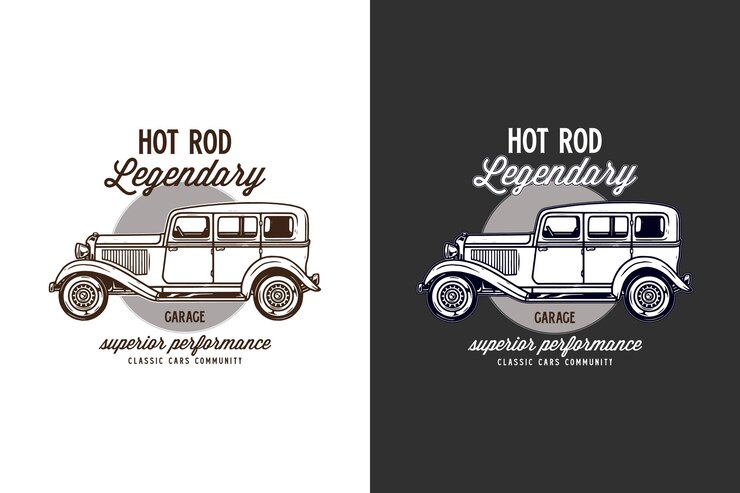 Camiseta de automóviles clásicos de época Diseño gráfico vectorial Músculo camiseta clásica de automóviles antiguos