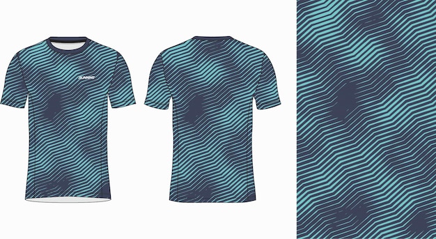 una camiseta azul y verde con un diseño que dice camiseta