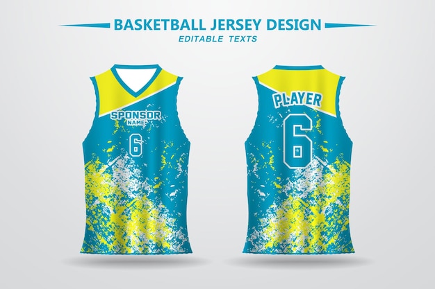 Camiseta de baloncesto Diseño y plantilla para imprimir.