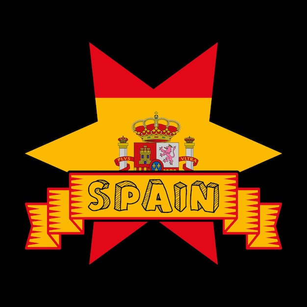Camiseta de la bandera de país de España