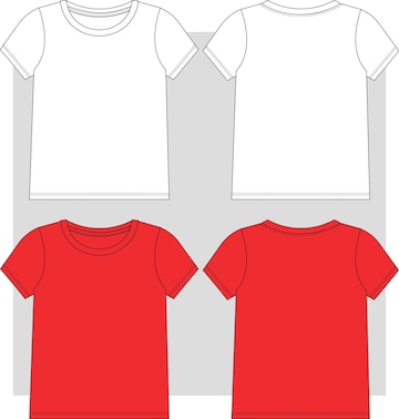 Camiseta redondo niña dibujo plano | Vector