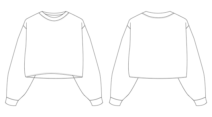 Vector camiseta de bebé de manga corta, camisetas de moda técnica, boceto plano, vista delantera y trasera, ilustración vectorial