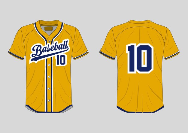 Camiseta de béisbol con el número 10 - Oro y Marina