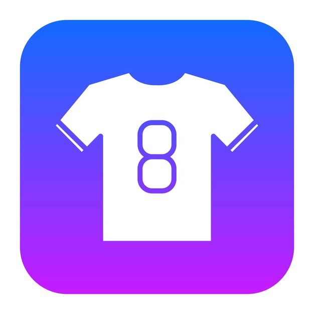 una camiseta blanca con el número 8 en ella