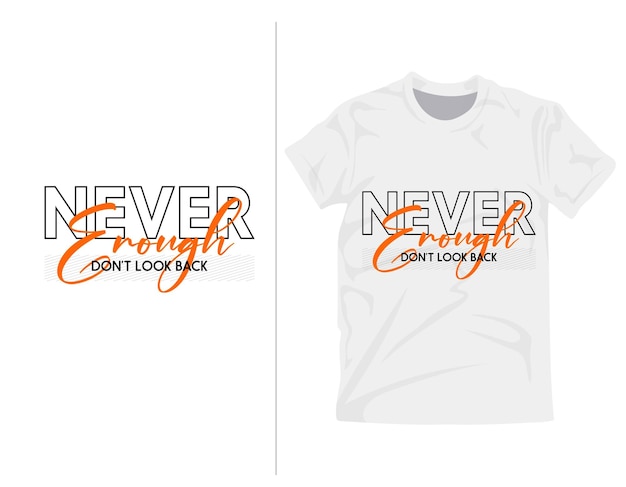 una camiseta blanca con las palabras nunca caminar en él