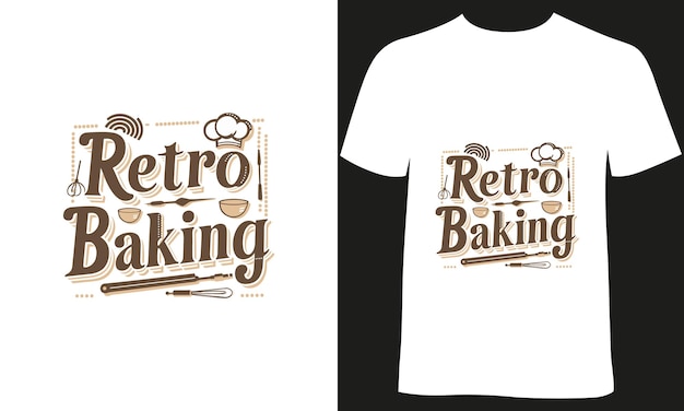 Vector una camiseta blanca con las palabras viejo horno cocinando en él