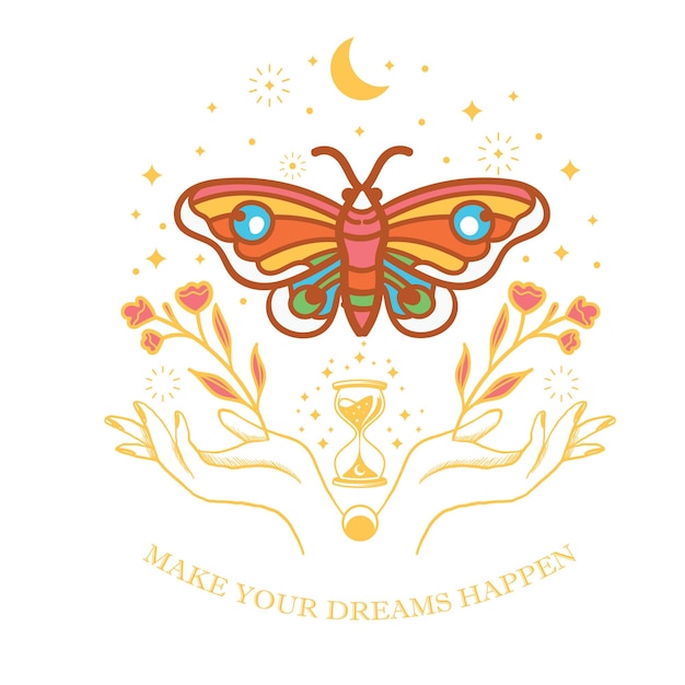 La camiseta Boho Mystical SVG tiene un diseño vectorial Boho