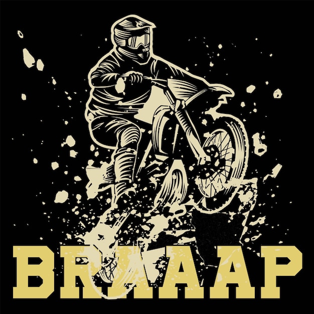 Camiseta braaap moto retro