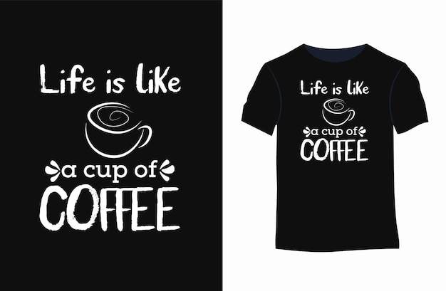 Camiseta de café o citas de café Tipografía Diseño de camiseta