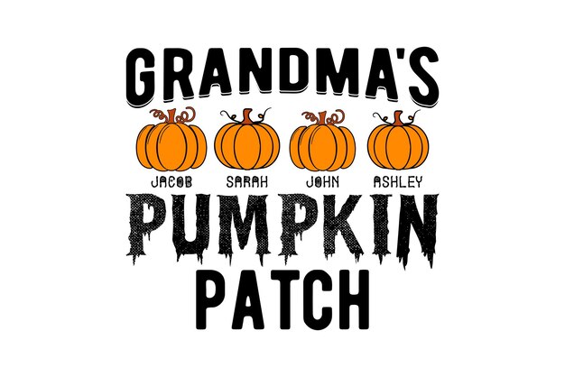 Camiseta de calabazas de la abuela