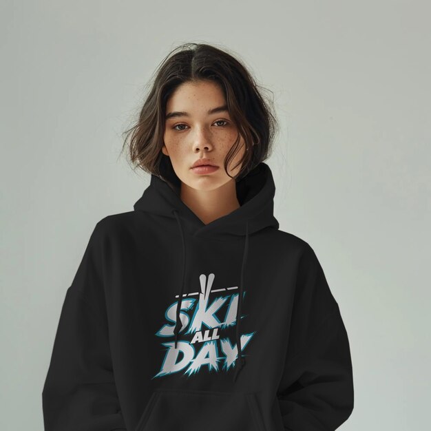 Camiseta con capucha para esquiar todo el día