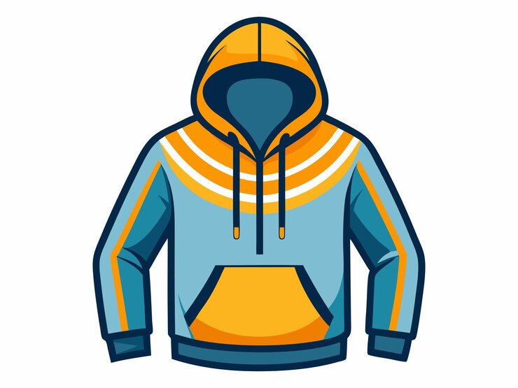 Vector camiseta con capucha realista con ilustración vectorial aislada de patrones