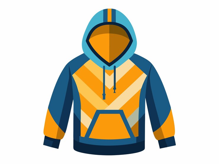 Vector camiseta con capucha realista con ilustración vectorial aislada de patrones