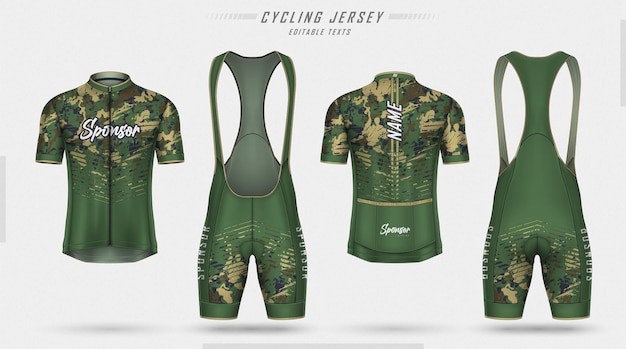 Camiseta de ciclismo delante y detrás