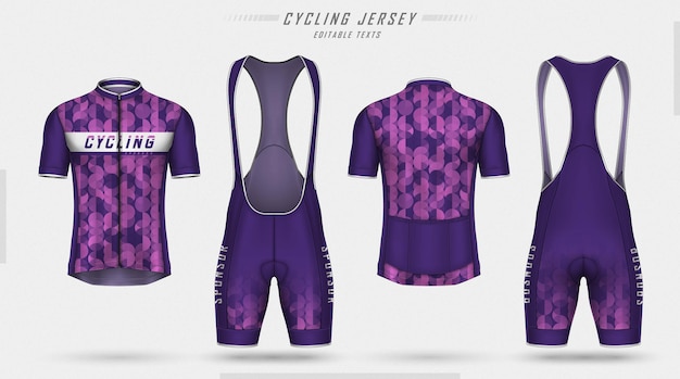 Camiseta de ciclismo delante y detrás