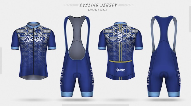 Camiseta de ciclismo delante y detrás