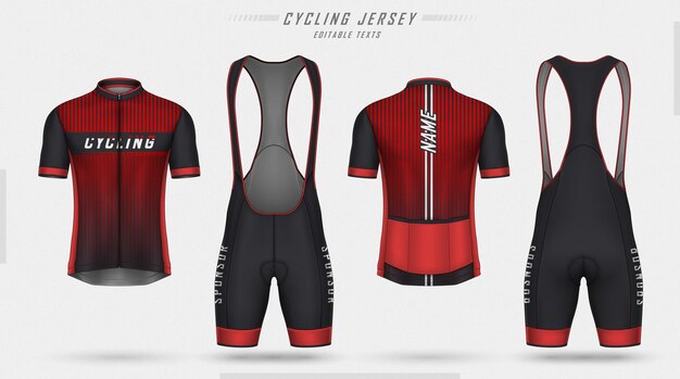 Camiseta de ciclismo delante y detrás