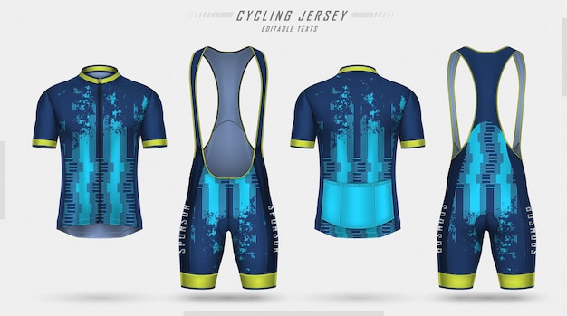 Camiseta de ciclismo delante y detrás