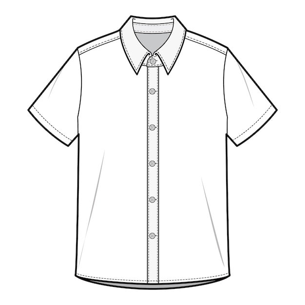 Camiseta clásica de manga corta para hombres con cuello plano con botón hacia abajo