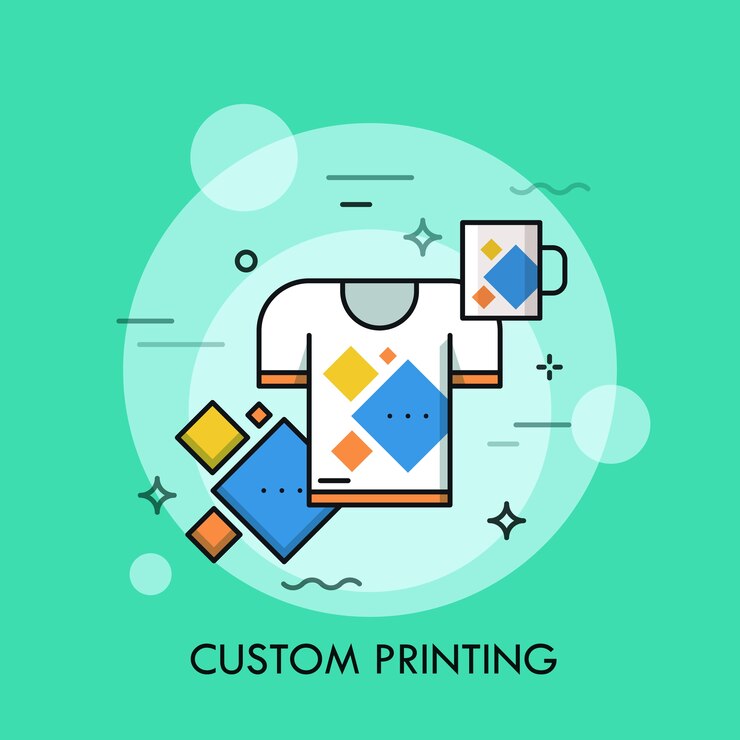 Vector camiseta y copa con el mismo estampado.
