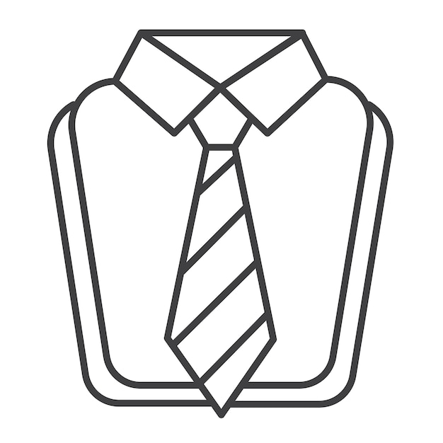 Camiseta con corbata Diseño de íconos de ilustración vectorial