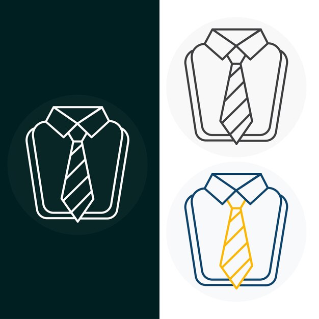 Camiseta con corbata Diseño de íconos de ilustración vectorial