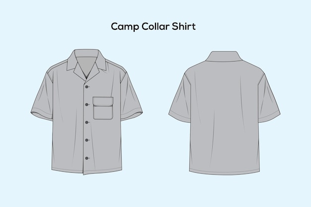 Camiseta con cuello de campamento1