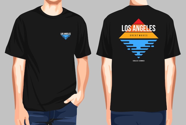 Camiseta delantera y trasera Los angeles