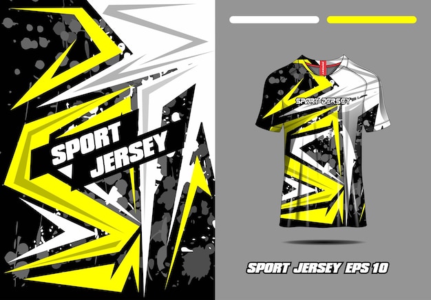 Vector camiseta deportes amarillo blanco grunge textura fondo fútbol jersey ciclismo fútbol juego vector