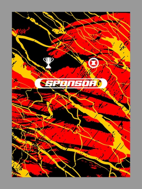 Camiseta deportiva abstracta con el logotipo del patrocinador