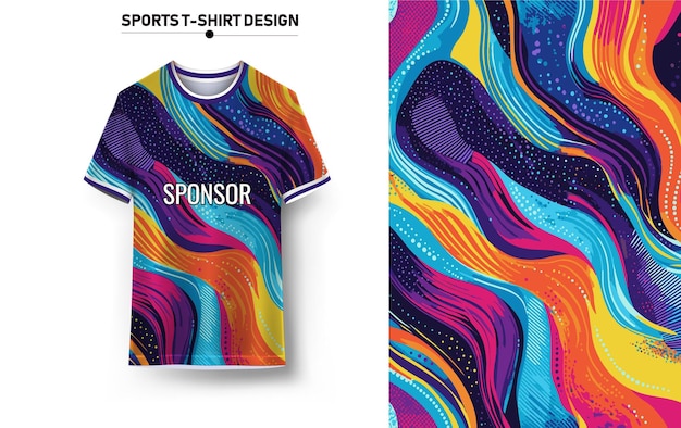 Camiseta deportiva y diseño de fondo