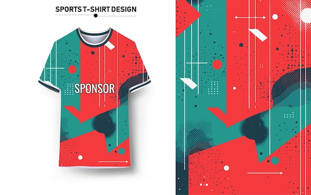 Camiseta deportiva y diseño de fondo