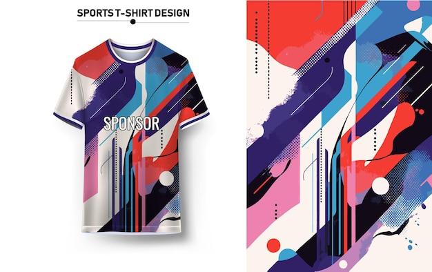 Camiseta deportiva y diseño de fondo