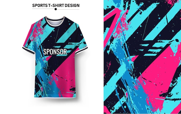 Camiseta deportiva y diseño de fondo